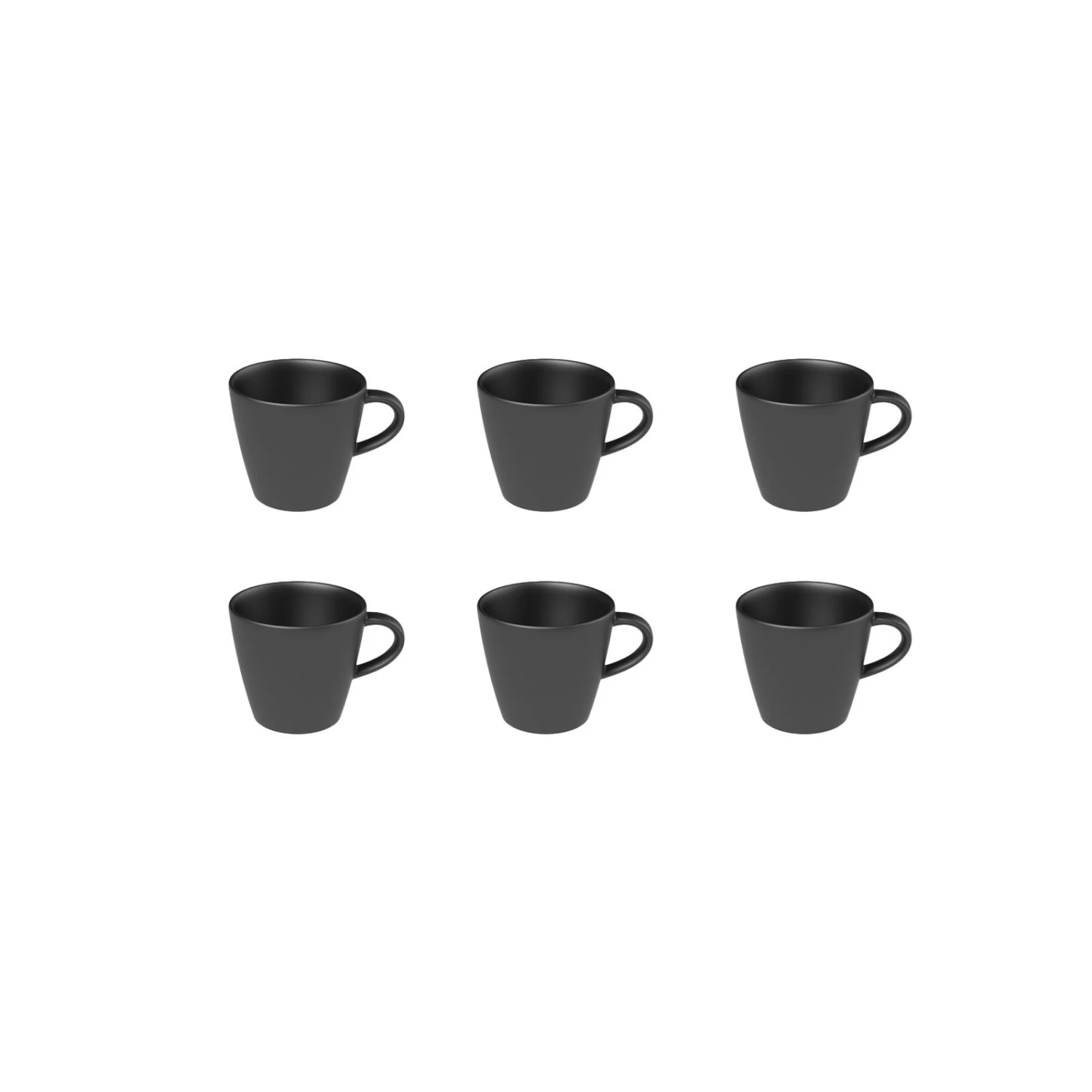 Villeroy & Boch Manufacture Rock Espressotasse Schwarz 60 Ml 6er Set