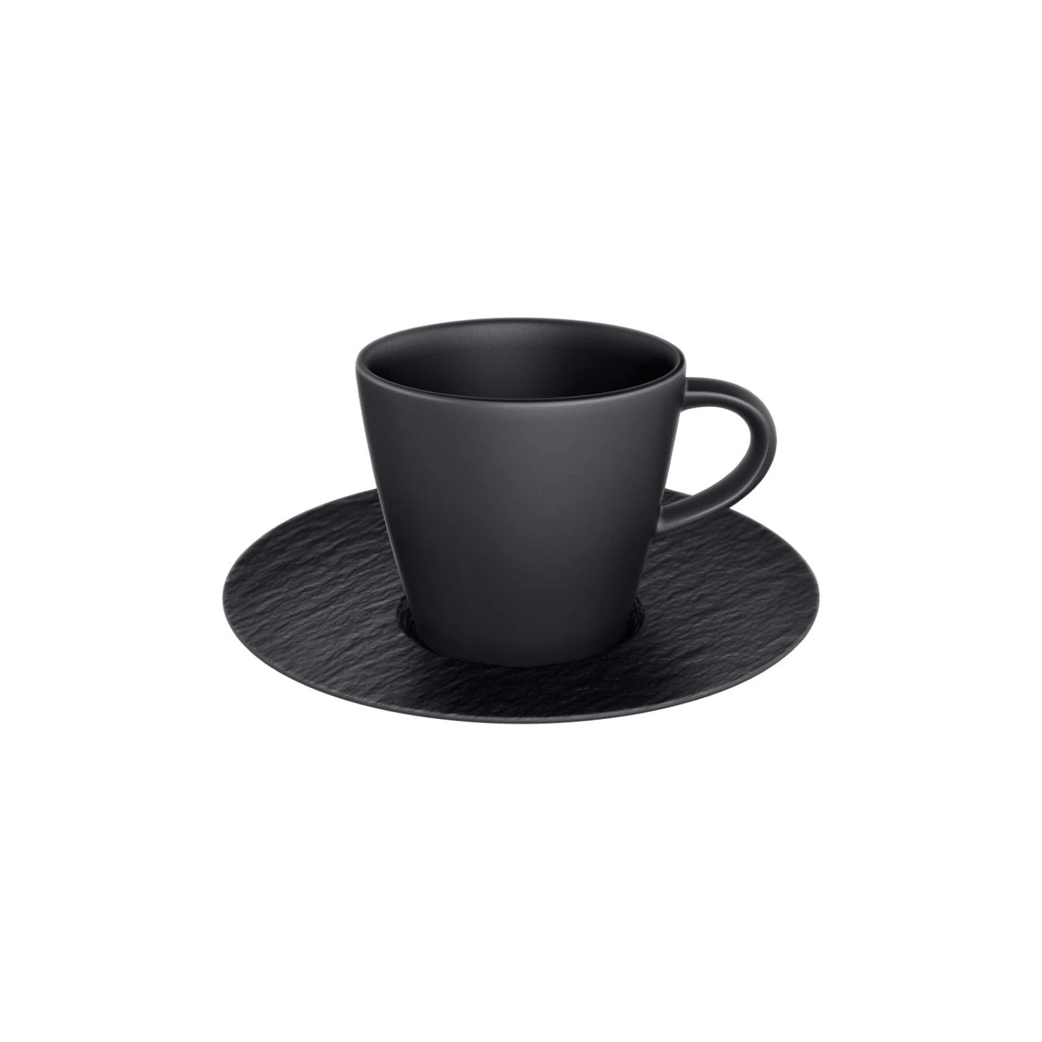 Villeroy & Boch Manufacture Rock Espressotasse Mit Untertasse Schwarz